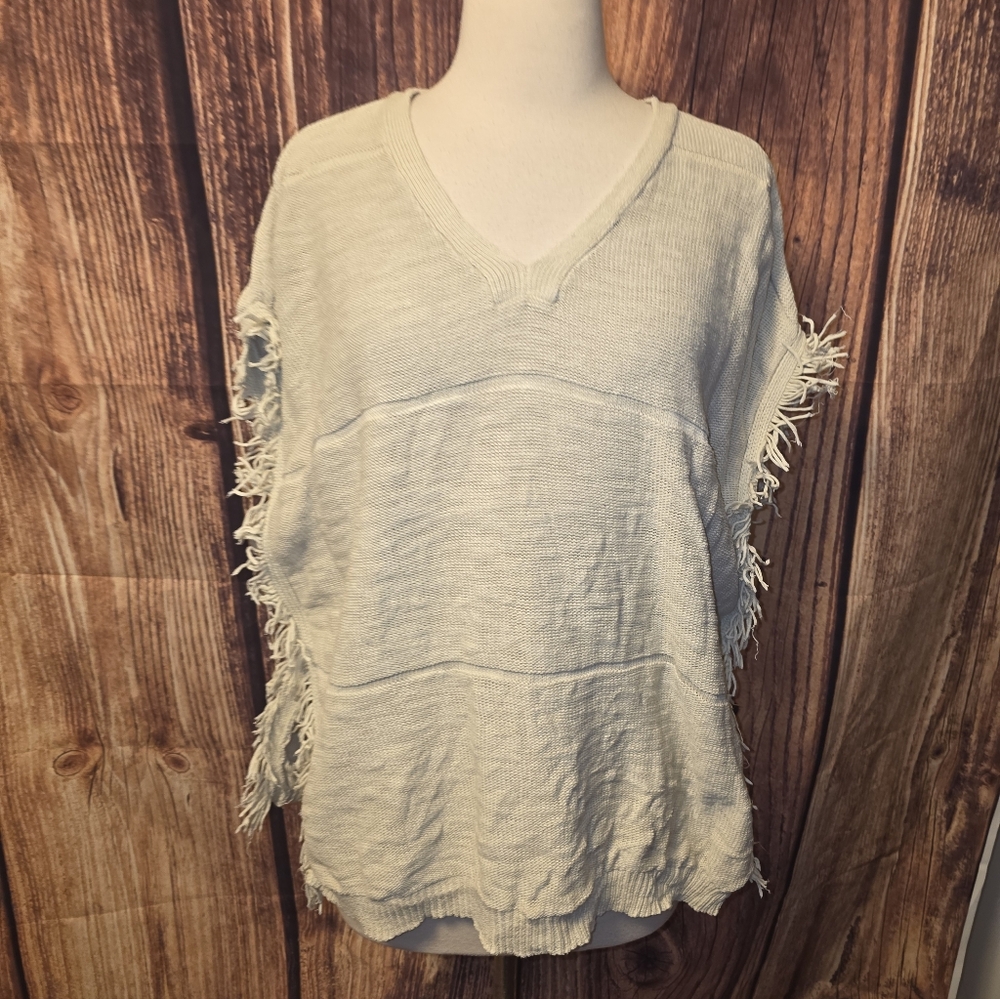 Anthropologie Michael Stars Poncho Size S Oatmeal Cream